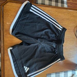 Adidas Black Shorts with White Accents